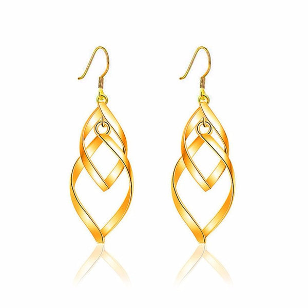 SUSENSTONE Leaves fashion earrings Elegant Fashion Silver Women Leaves Ear dangler Earrings Silver Gold  Sliver  earrings