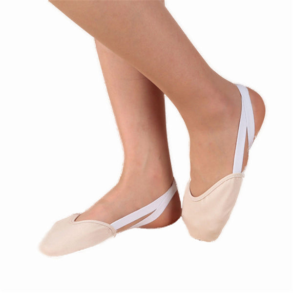 Hot Sale Indoor Dancing Ballet Dance Shoes Two Colors Half Shoes Artistic Gymnastics Gym Fitness Shoe with Elastic Bands