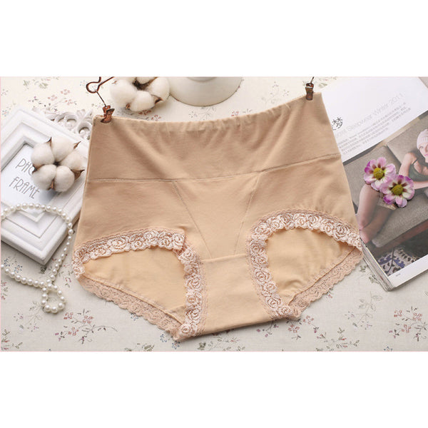 2017 Women Cotton Seamless Briefs Underwear High Waist Panties Lingerie BG L