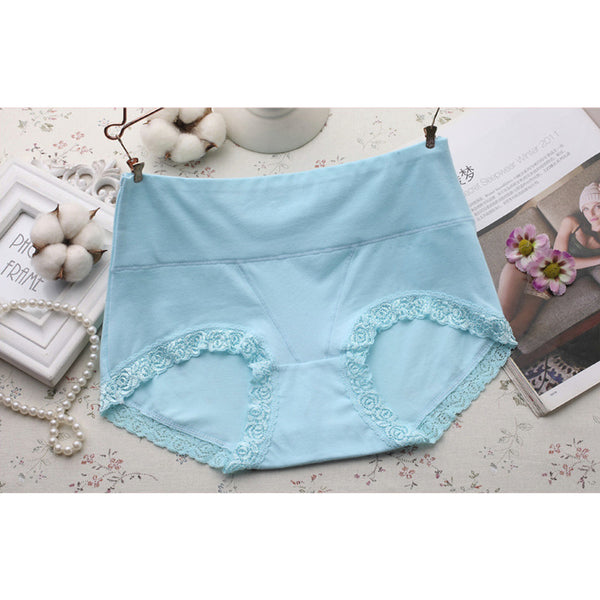 2017 Women Cotton Seamless Briefs Underwear High Waist Panties Lingerie BG L