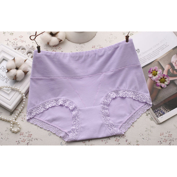 2017 Women Cotton Seamless Briefs Underwear High Waist Panties Lingerie BG L