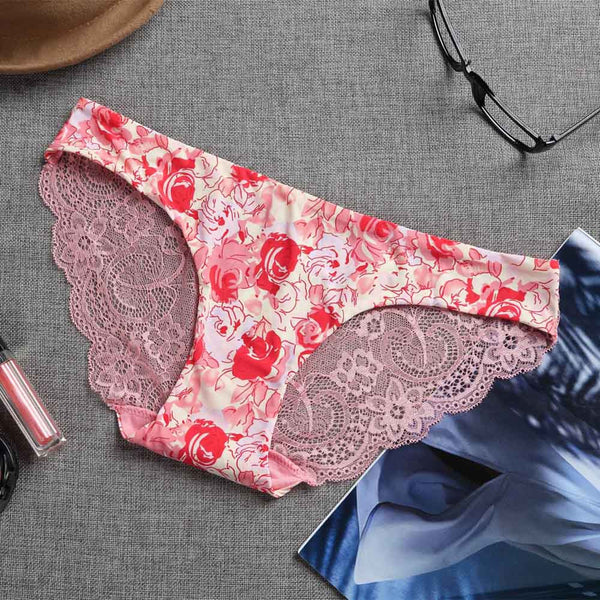 Women lace Panties Seamless Cotton Panty Hollow briefs Underwear BG/L