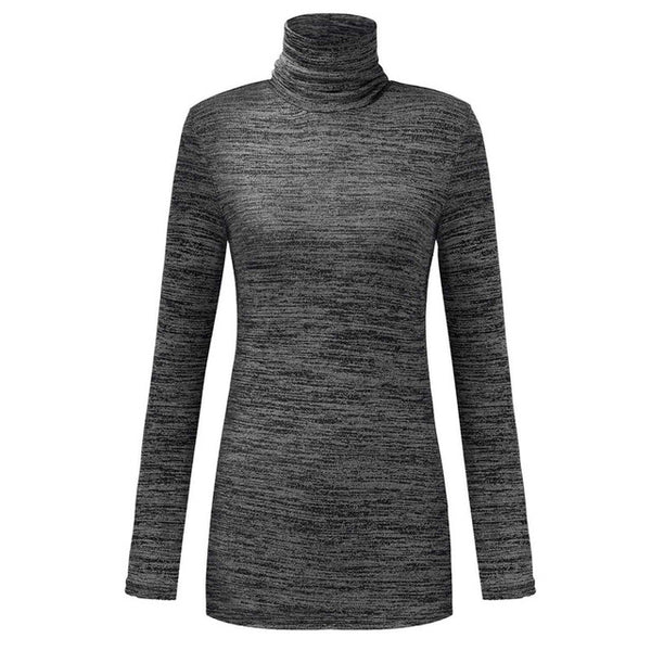ZANZEA 2017 Fashion Women Casual Knitted Pullover Sweater High Neck Long Sleeve Slim Fit Jumper Tops Casual Blusas Plus Size 3XL