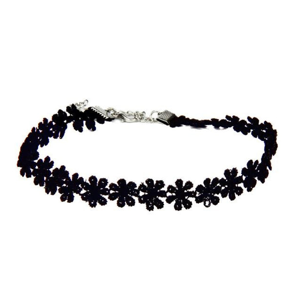 Personalized Fashion Chic Black Lace Daisy Bracelet