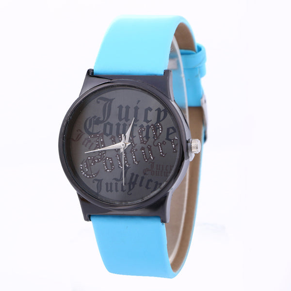 Character Pattern Simple Fashion Neutral Leather Watch