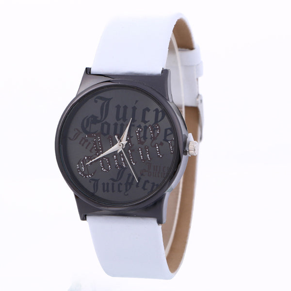 Character Pattern Simple Fashion Neutral Leather Watch