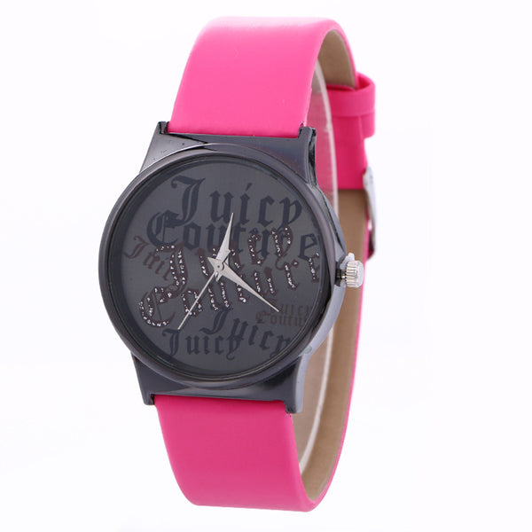 Character Pattern Simple Fashion Neutral Leather Watch