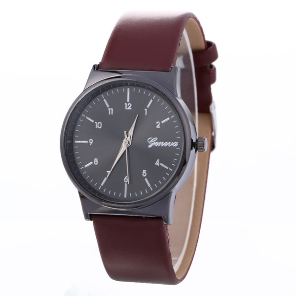 New Simple Fashion Neutral Leather Watch