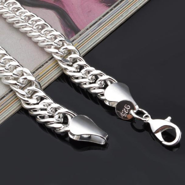 Fashion 4MM 925 Silver Chain Men Necklace