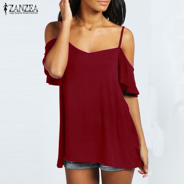 Fashion Off Shoulder T Shirt 2016 Summer Sexy Women Slash Neck Short Sleeve Casual Solid Stretch Top Tees Blusas Plus Size